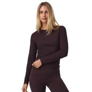 Vuori Long Sleeve Pima Cotton Top Women’s Medium in Burgundy
